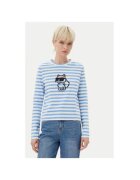 Karl Lagerfeld Bluza dama A1W17137 - Bumbac organic - Albastru