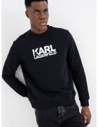 Karl Lagerfeld Bluza de trening cu imprimeu logo si decolteu la baza gatului