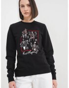 Karl Lagerfeld Bluza de trening cu imprimeu si broderie logo - Negru