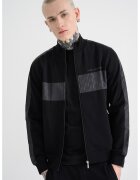 Karl Lagerfeld Bluza de trening cu logo si fermoar - Negru