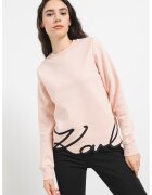 Karl Lagerfeld Bluza de trening din amestec de bumbac organic cu logo brodat - Piersica
