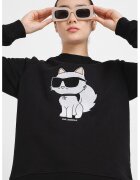 Karl Lagerfeld Bluza de trening Ikonik 2.0 Choupette - Negru/Gri