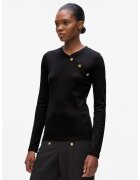 Karl Lagerfeld Bluza slim fit din bumbac organic - Negru