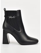 Karl Lagerfeld Botine Chelsea cu toc masiv - Negru