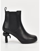 Karl Lagerfeld Botine Chelsea cu toc sculptural - Negru