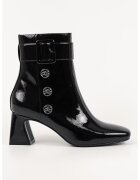 Karl Lagerfeld Botine cu toc masiv si logo - Negru