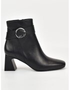 Karl Lagerfeld Botine din piele cu toc masiv - Negru