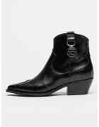 Karl Lagerfeld Botine western din piele Kansas - Negru