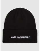 Karl Lagerfeld Caciula cu broderie logo - Negru/Alb optic