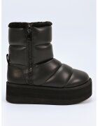 Karl Lagerfeld Cizme matlasate cu talpa flatform - Negru