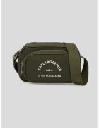 Karl Lagerfeld Geanta crossbody cu imprimeu logo - Kaki inchis