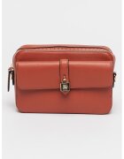 Karl Lagerfeld Geanta crossbody de piele Autograph - Caramiziu