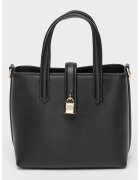 Karl Lagerfeld Geanta de piele cu maner Autograph - Negru