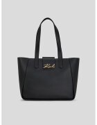 Karl Lagerfeld Geanta de piele cu maner si logo - Negru
