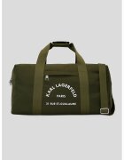 Karl Lagerfeld Geanta duffle din material textil cu bareta ajustabila de umar - Kaki inchis