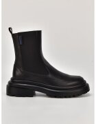 Karl Lagerfeld Ghete Chelsea de piele cu segmente elastice laterale - Negru