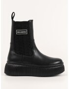 Karl Lagerfeld Ghete Chelsea din piele - Negru
