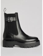 Karl Lagerfeld Ghete Chelsea high-cut din piele - Negru