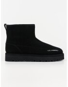 Karl Lagerfeld Ghete din piele intoarsa - Negru
