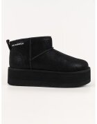 Karl Lagerfeld Ghete flatform slip-on din piele intoarsa - Negru