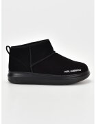 Karl Lagerfeld Ghete slip-on din piele intoarsa - Negru