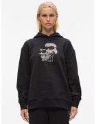 Karl Lagerfeld Hanorac cu strasuri - Alb/Negru