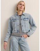 Karl Lagerfeld Jacheta din denim cu imprimeu - Albastru glaciar