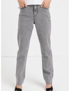Karl Lagerfeld Jeans Blugi conici cu talie inalta - Gri deschis