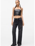 Karl Lagerfeld Jeans Blugi din bumbac organic cu talie medie - Gri inchis