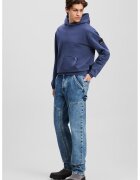 Karl Lagerfeld Jeans Blugi drepti cu buzunare multiple - Albastru pastel