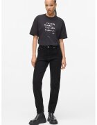 Karl Lagerfeld Jeans Blugi drepti cu talie medie - Negru
