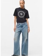 Karl Lagerfeld Jeans Blugi evazati cu talie medie - Albastru deschis