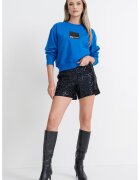 Karl Lagerfeld Jeans Bluza de trening de bumbac organic cu logo - Albastru royal