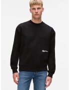 Karl Lagerfeld Jeans Bluza de trening din bumbac organic cu imprimeu text - Negru