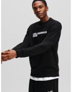 Karl Lagerfeld Jeans Bluza de trening lejera din amestec de bumbac - Negru