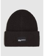 Karl Lagerfeld Jeans Caciula striata din amestec de lana - Negru