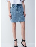 Karl Lagerfeld Jeans Fusta mini de denim - Albastru deschis melange