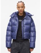 Karl Lagerfeld Jeans Geaca crop matlasata - Albastru indigo