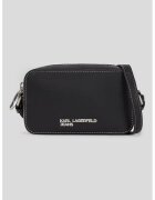 Karl Lagerfeld Jeans Geanta crossbody de piele ecologica cu logo metalic - Negru