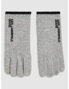 Karl Lagerfeld Jeans Manusi din tricot cu broderie - Gri deschis melange