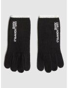 Karl Lagerfeld Jeans Manusi din tricot cu broderie - Negru/Alb optic