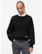 Karl Lagerfeld Jeans Pulover cu maneci bishop - Negru