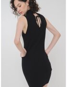 Karl Lagerfeld Jeans Rochie cambrata cu guler turtleneck - Negru