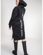 Karl Lagerfeld Jeans Rochie-hanorac din bumbac organic cu imprimeu logo pe partea din spate - Negru