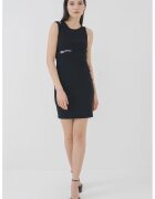 Karl Lagerfeld Jeans Rochie mini cambrata cu logo - Negru