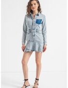 Karl Lagerfeld Jeans Rochie scurta din denim - Albastru deschis
