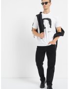 Karl Lagerfeld Jeans Tricou de bumbac organic cu imprimeu logo - Negru/Alb optic