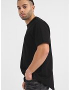 Karl Lagerfeld Jeans Tricou de bumbac organic cu terminatie rotunjita - Negru