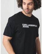 Karl Lagerfeld Jeans Tricou regular fit din bumbac organic - Negru