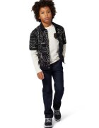 KARL LAGERFELD KIDS Blugi cu cusaturi contrastante - Albastru ultramarin